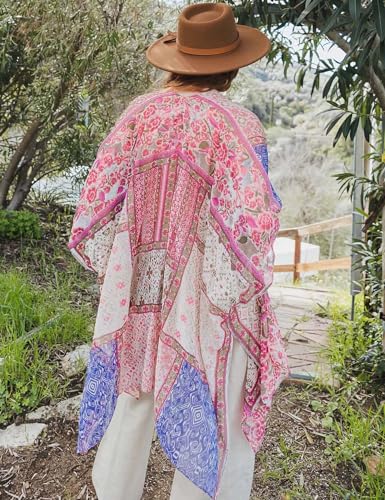 Image of MJ SERECA Women's Casual Long Velvet Kimono
