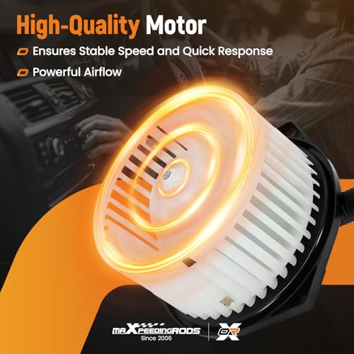 Image of maXpeedingrods HVAC Blower Motor with Fan Cage 700314 for Nissan NV1500 NV2500 NV3500 2012-2021 Titan 2017-2021 Titan XD 2016-2021, AC Heater Blower Motor Fan # PM4059 272201PA0A 27220EZ00A 272201PA1B