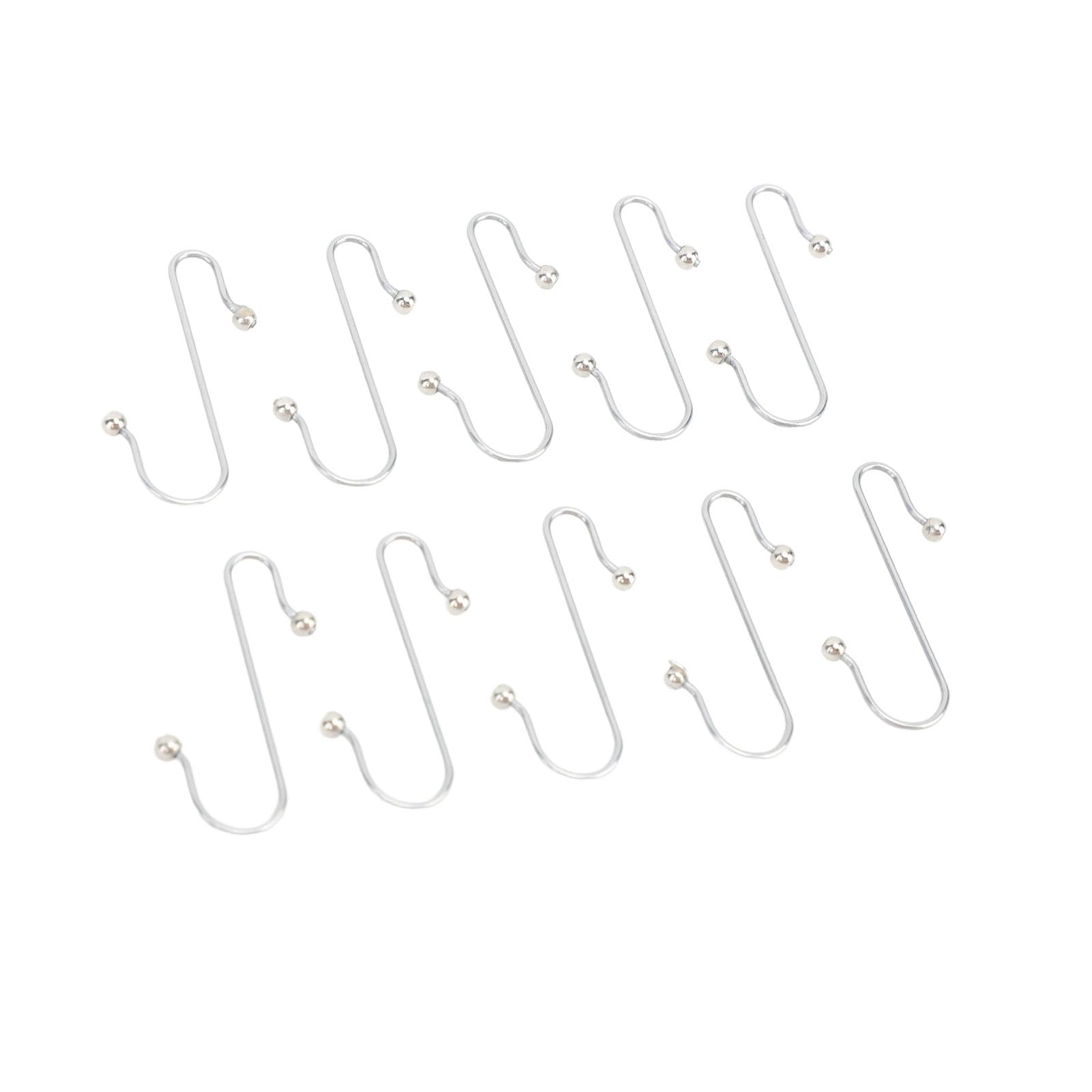 Respicefinem Sturdy Metal Hooks 10. 0×7. 0×3. 100Pcs Stainless Steel Hooks Multipurpose Hanging Shape Hooks Decoration Hangers for Tree Ornament Practical Ornament Hooks