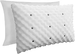 Travesseiro Ortopédico Macio com Recheio em Flocos, 20 cm, Alívio de Dor e Massagem com Infravermelho