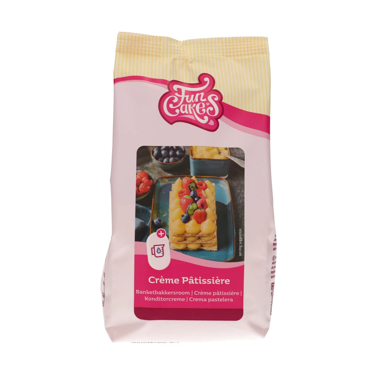 FunCakes Mix for Crème Pâtissière, Easy to Use, Delicous Custard for Filling Cakes, Cupcakes and Other Treats, Only Add Water, Halal, 500 g.