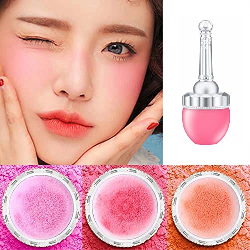 Peach Blush Loose Powder Blusher Pink Air Cushion Blush With Soft Mushroom Puff For Cheeks Long Lasting And Lightweight Makeup Powder Highlight, High Pigmented Easy To Blend And Carry #TOP2