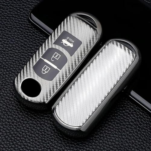Reviews y listado de Bolso axel - los mas comprados. 29 AJOHBM Funda para Llave de Fibra de Carbono TPU, Llavero con Soporte para Bolsa para Mazda 2 3 6 Atenza Axela Demio CX5 CX3 CX7 CX9 2015-2019