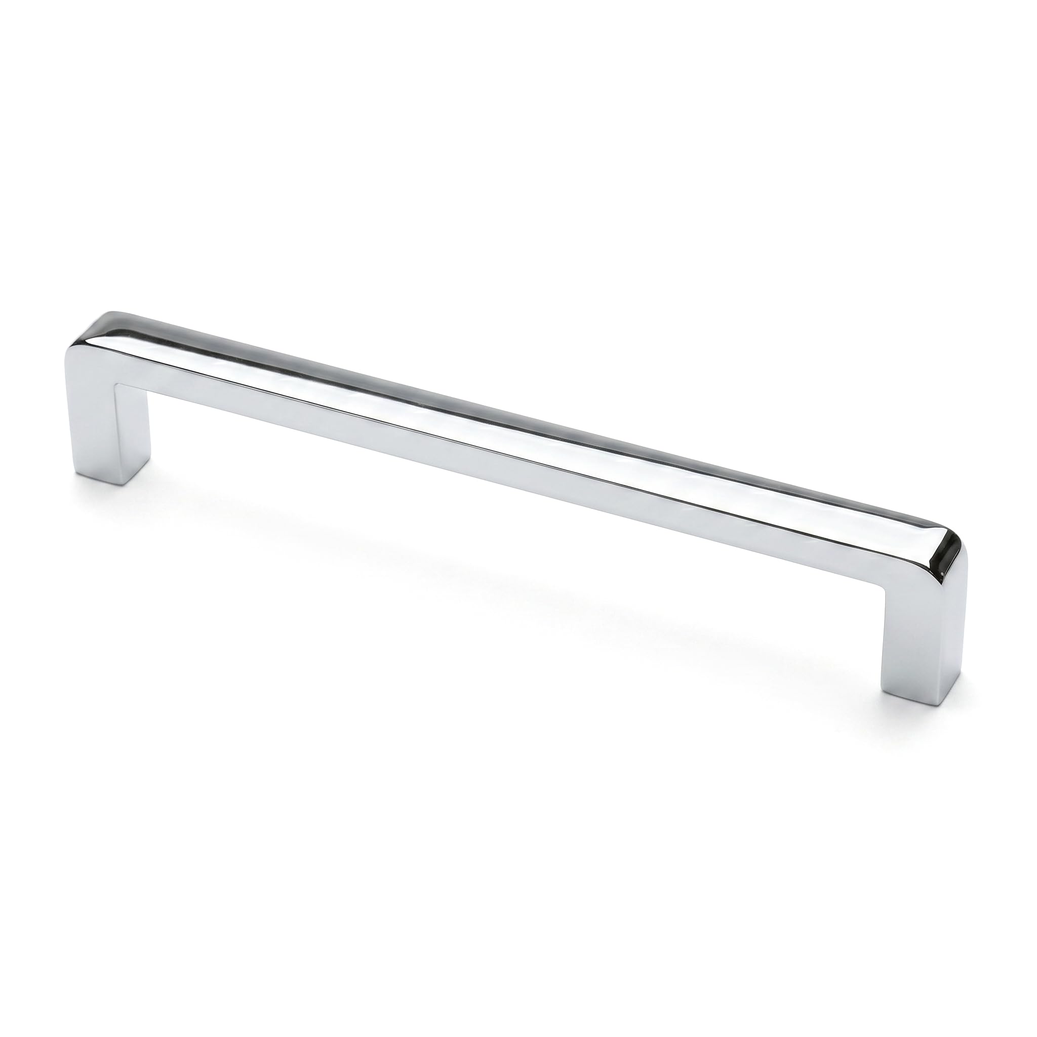 B2C Furniture Pull Handle Modern Cabinet and Drawer Handle Wardrobe and Cupboard Use Angular Design (Chrome, 200mm)