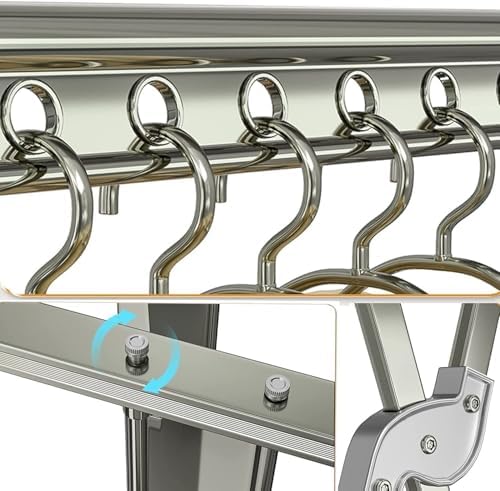 Foldable Clothes Drying Rack for Outdoor, Portable Space-Saving Laundry Hanger with Adjustable Angle, Anti-Rust Aluminum Alloy