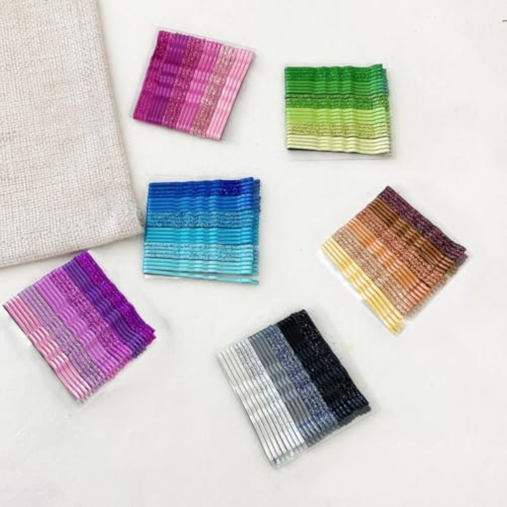 48 Bobby Pins, Colour Gradient Hair Clips Set