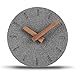 Produktbild Cander Berlin MNU 6112 S Tischuhr Beton Betonuhr Tischuhr 12 cm Vintage lautlos klein modern ohne Tickgeräusche Holz-Zeiger analog