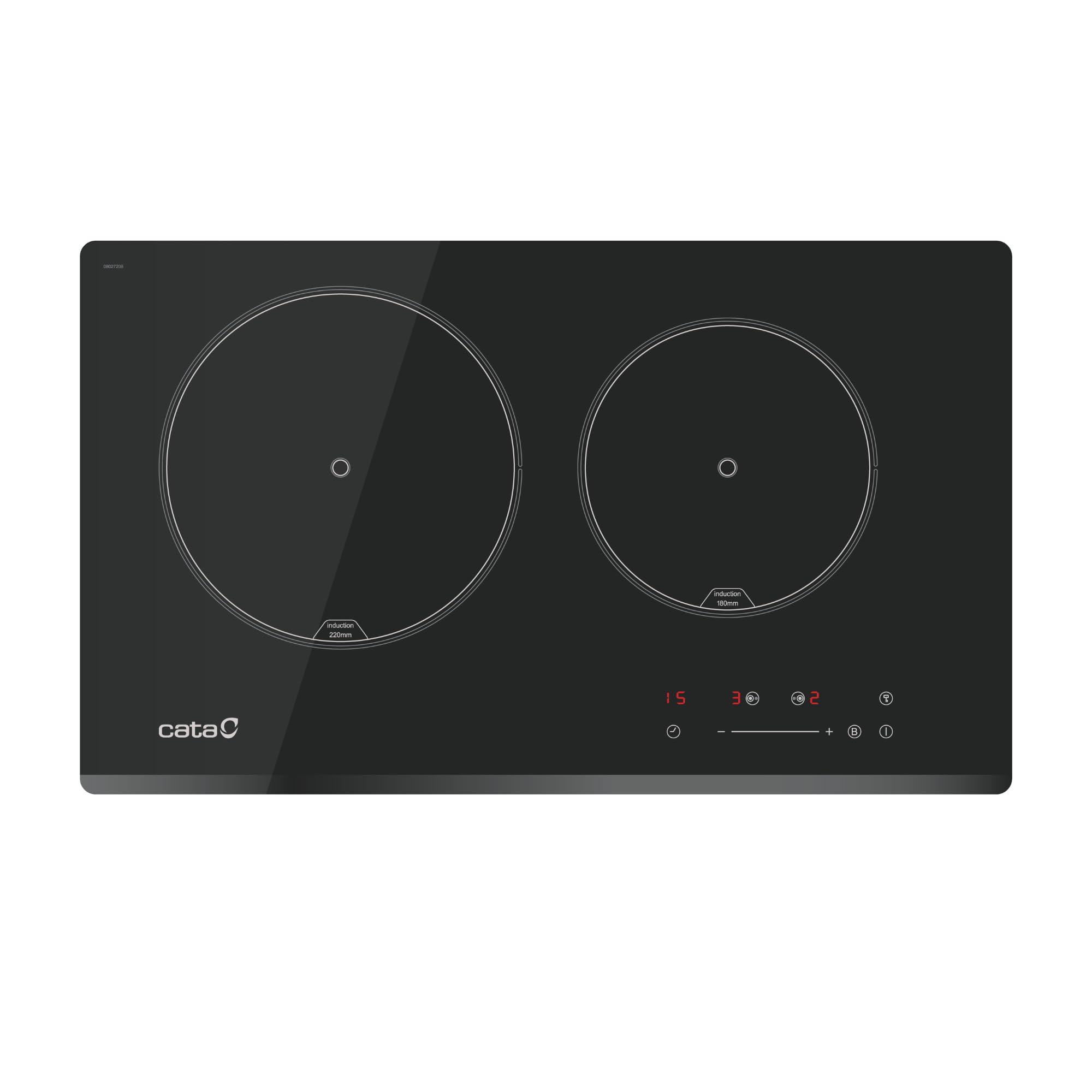 Cata Schwarz Kochfeld Ib 2 Plus Bk/A Induktion Anzahl Brenner/Kochzonen 2 Touch-Timer