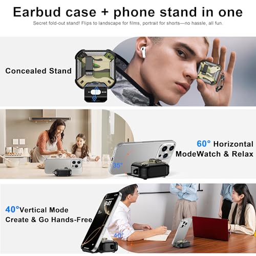 Image of RFUNGUANGO for AirPods 5 /4 Case (2026 /2024) with Lock, Snow Camouflage