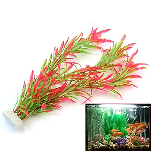 Supyouleg Aquarium Plants Artificial Aquatic Plants Fish Tank Decorations Plants Tall Big Red Green Blue Plastic Fake Pack Of 4 #TOP3