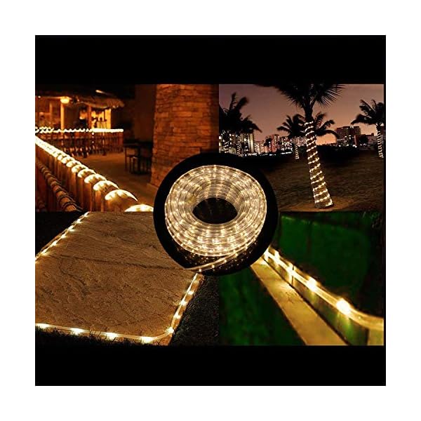 Nurkoo 10m LED Lichtschlauch, 240 LEDs Lichterschlauch IP65 Wasserfest, Lichterkette Strombetrieben mit EU-Stecker für… – Bild 3