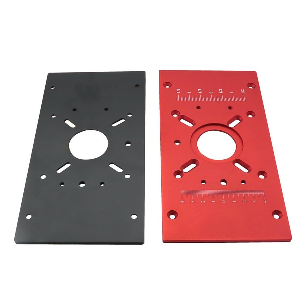Ascenseur de Routeur avec Base Fixe - Plaque D'Insertion de Routeur - Base de Levage Universelle pour Routeur de 65 Mm de DiamèTre - Rouge