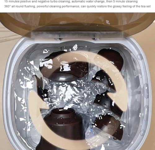 غسالة صحون محمولة توضع على سطح الطاولة من سترايلف، غسالة صحون صغيرة اوتوماتيكية بالكامل سعة 4 لتر مع تقنية تنظيف تيربو 360 درجة، غسالة اطباق وكوب شاي قابلة لاعادة الشحن بمنفذ USB للمنزل والمكتب