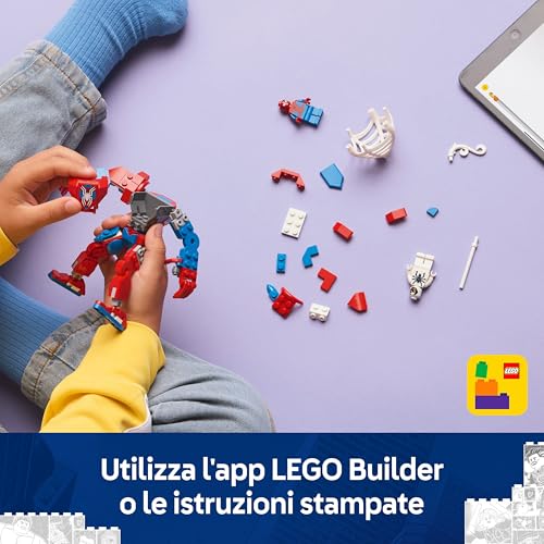 | Marvel Spider-Man Mech vs. Anti-Venom - Super Hero Figure Building Toy with 2 Minifigures for Imaginative Role Play - Gift for 6 Plus Year Old Boys and Girls 76308 - Lego - Immagine 5