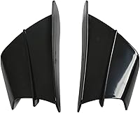 Vista 1 de Aleta lateral de motocicleta, alerón lateral de motocicleta, carenado delantero, aletas aerodinámicas para NINJA400 250 Z900 Z1000 (negro brillante)