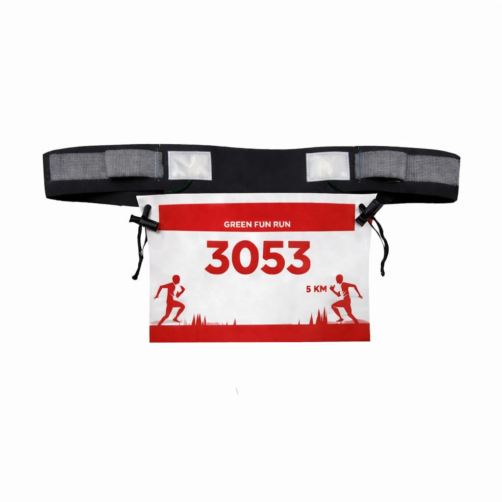 Livfit Bib Holder for Runners & Joggers, Adjustable Race Number Belt (Pack of 1, Assorted Color)