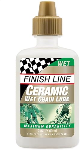 Miniatura 1 de Finish Line Lubricante de cadena de bicicleta WET de cerámica botella de goteo de 4 onzas
