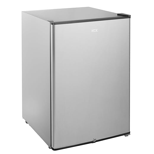 HCK Outdoor Beverage Fridge, 4.1 Cu.Ft. Capacity, Compact Freezerless, Multiple Temperature Settings, Flexible Storage Options, Built-in Lighting
