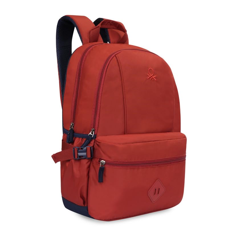 Image of United Colors of Benetton Mono 21L Laptop Backpack - Light Blue, Water-Resistant, Fits 14-inch Laptop, Padded Back & Straps, for Work, School & Gym