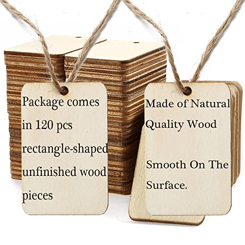 Hoomboom KM-300 120 Pcs Unfinished Wood Pieces Rectangle-Shaped thumb #3