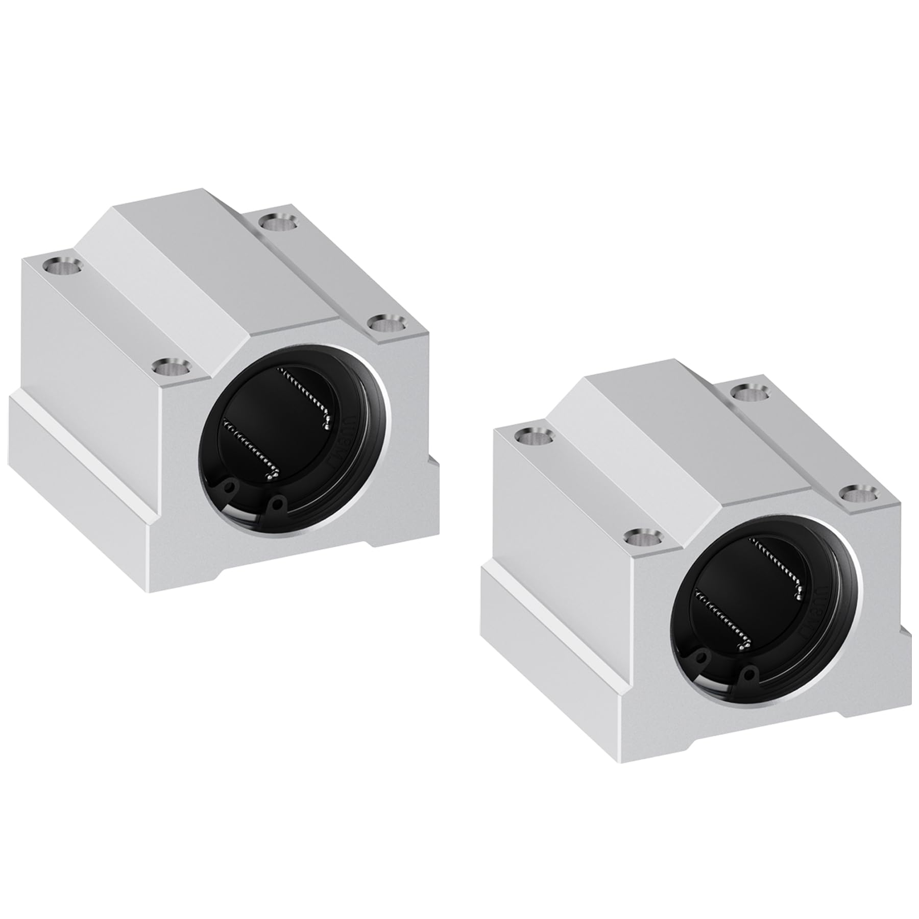 2 Pcs SCS20UU Linear Ball Bearings,20mm ID×50mm Length Linear Ball Bearing Aluminum Slide Block with Double Seal Linear Motion Ball Bearing for 3D Printers, CNC Slide Bushing