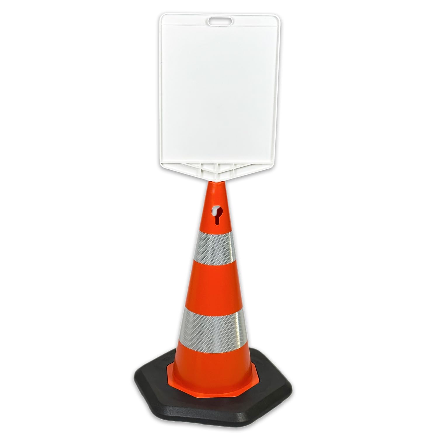UvV ECOSign Leitkegel, Warnkegel mit Schild PVC 70 cm >3.5 kg schwer reflektierend (Absolutes Halteverbot VZ-283)