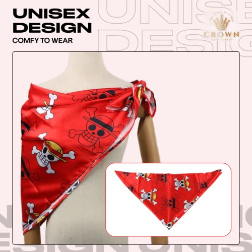 Anime Silky Bandana Satin Scarf - Red Skull Head Scarf For Women And Men, Fashion Silk Warp Hair Scarf Bandana For Sleeping, 90X90Cm, N #TOP6