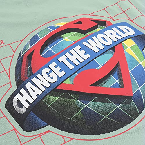 Image of Free Authority Superman Printed Regular Fit Green Cotton Men's T-Shirt
