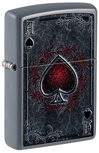 Encendedor Zippo Ace of Spades Gris Plano miniatura 1