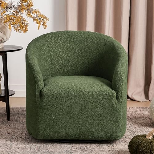 Sillón Bouclé Giratorio Verde Plegable miniatura 1