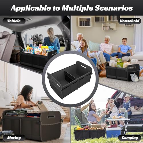 Image of Sposuit Trunk Organizer for Car - 80L Collapsible Sturdy Car Storage, Black