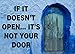 Imán para nevera con frase en inglés «If it not open It's not your door inspirational cita acrílica o se puede utilizar una placa