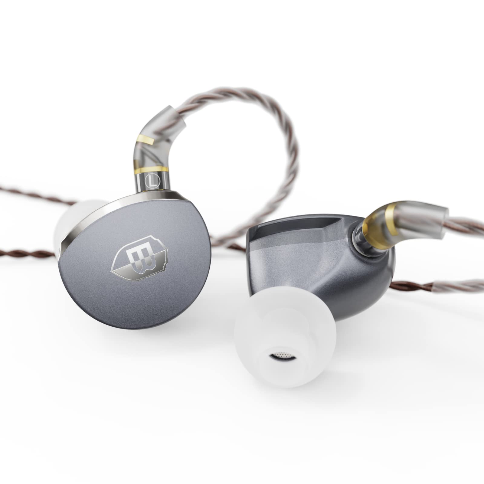 metallic gray in ear monitors with cnc加工4芯litz线材