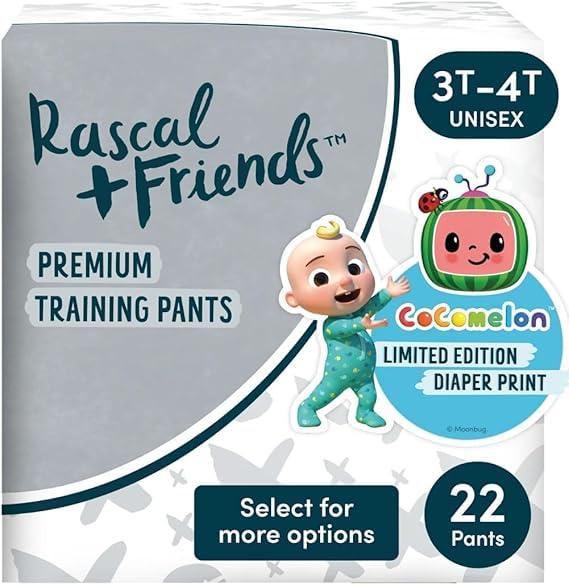 Rascal+Friends Training Pants, 22 Count, Size 3T-4T, White