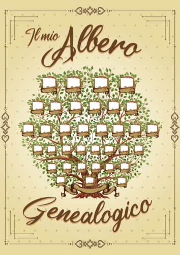  Il mio Albero Genealogico: Libro Albero Genealogico di Famiglia da Compilare per Ricostruirne la Storia, con Spazio per Fonti, Ricerche, Cronologia, ... Schede Individuali  Idea Regalo per Famiglia