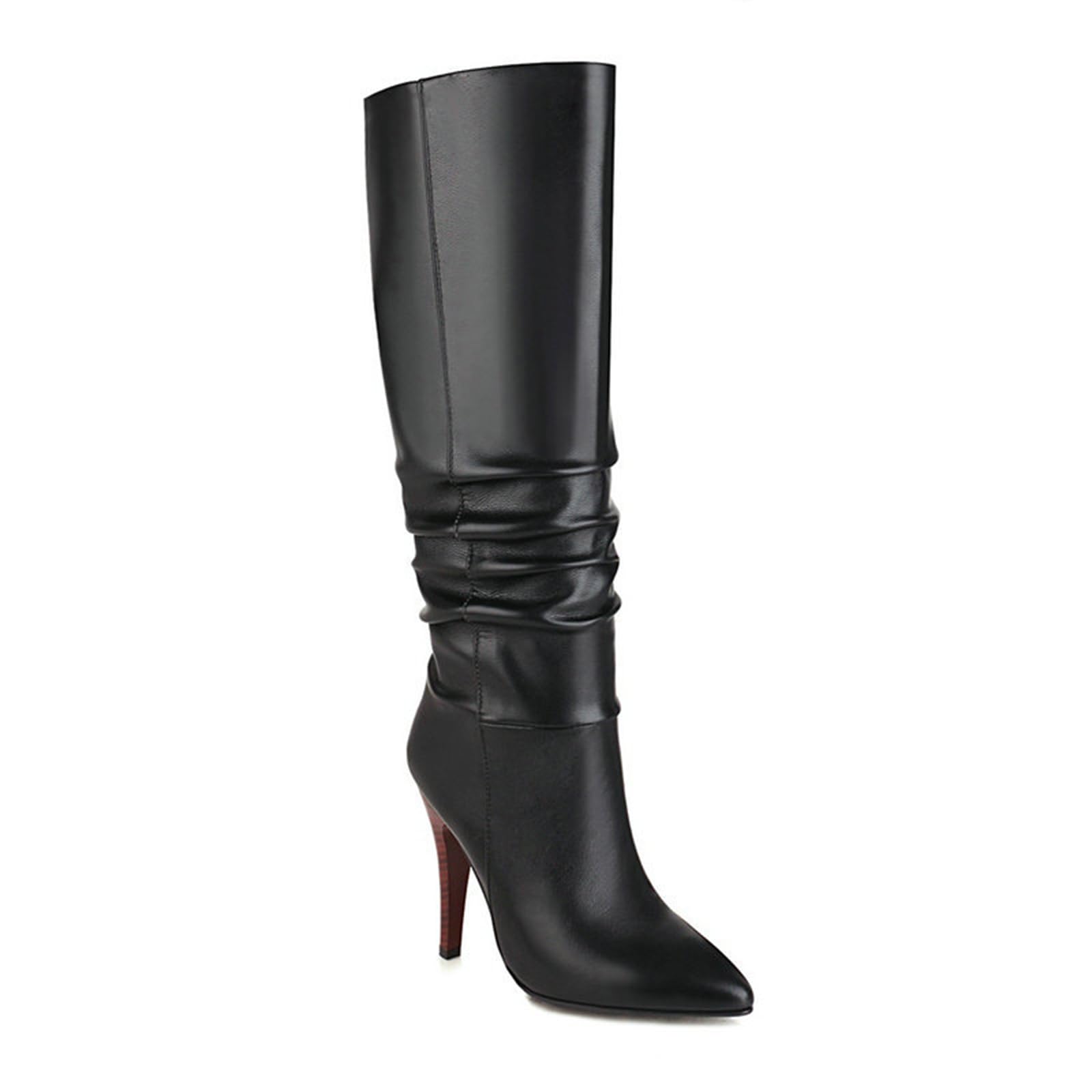 10CM/3.93IN Moda Punta Sexy Tacchi Alti Sexy Elegante delle Donne Nightclub Stivali Alto Ginocchio Alto Polacco Danza Stivali