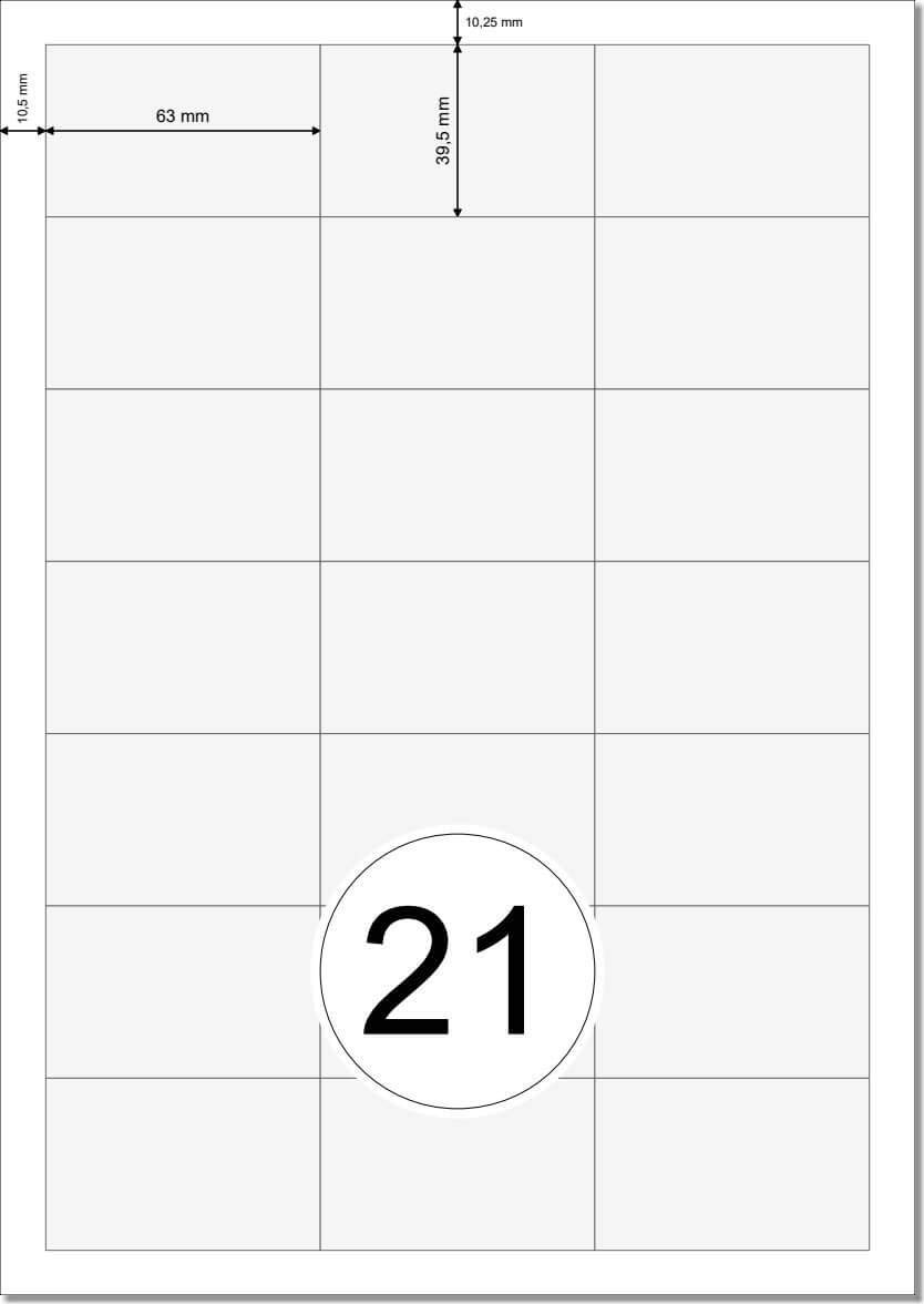 L7160 Planches de petites étiquettes d'adresse - 63 x 39,5 mm - Lot de 2100 étiquettes Blanc – 100 feuilles A4 (3 x 7 étiquettes par planche)