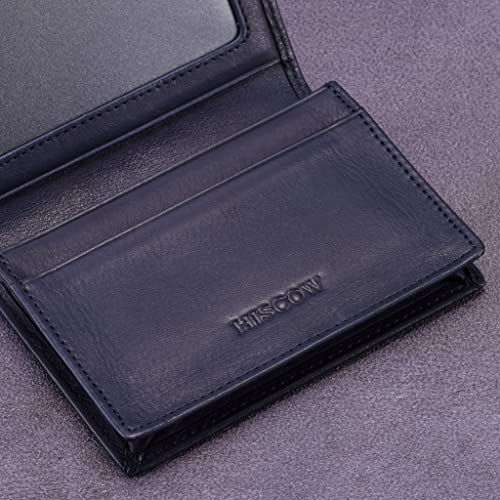 Image of HISCOW Business Card Holder with Large Compartment - Full Grain Leather