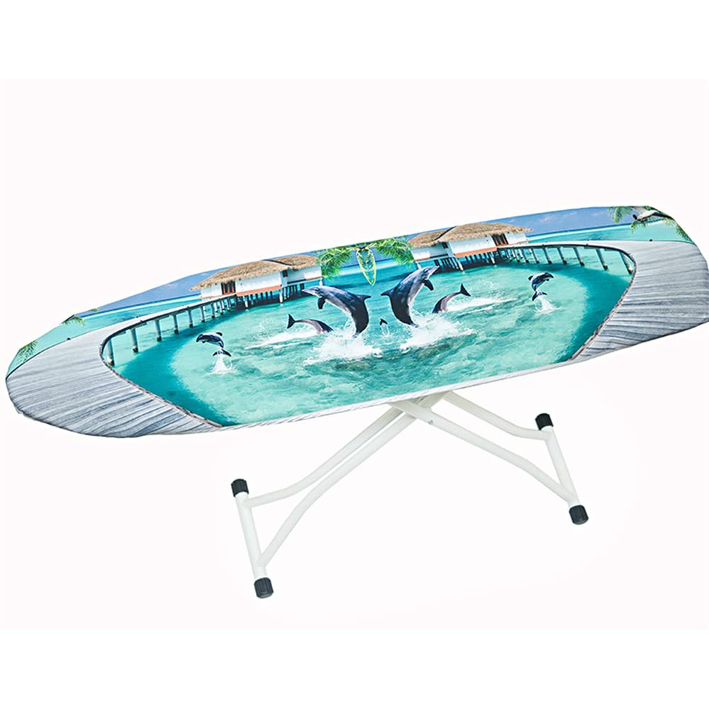 Highdi Dolphin Ironing Board Cover 140X50cm, Universal Easy-Fit Replacement Ironing Cover With Protective Scorch Mesh Cloth (, Polyester)