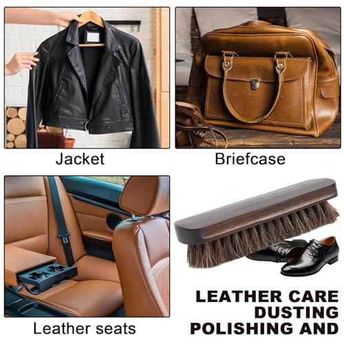 1pcs Schuhbürste aus Rosshaar,Glanzbürste,Schuhbürste Leder,Rosshaarbürste,Schuhputzbürsten,Pferdehaarbürste Holzgriff,für Schuhpolierbürste Schuhpflege Polieren
