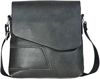 حقيبة كتف رجالية كاجوال للأعمال من جلد البولي يوريثان - متعددة الاستخدامات مع سحابات متينة وحزام قابل للتعديل