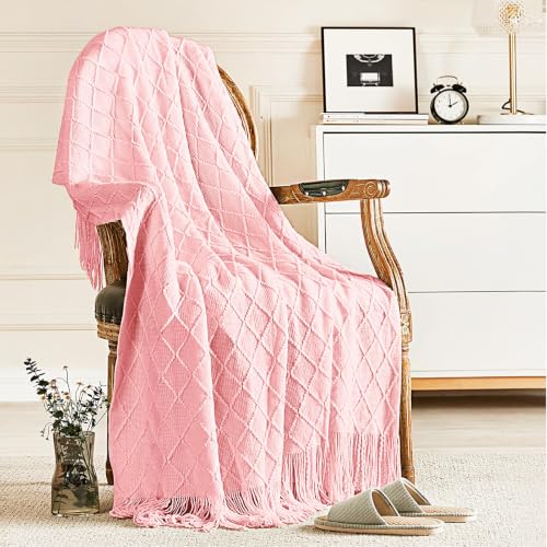 inhand Strick-Überwurfdecke für Couch, Bett, Muttertag/Geburtstagsgeschenke, romantische Dekoration für sie, ihn, Freundin, Ehefrau… – Ansicht 1