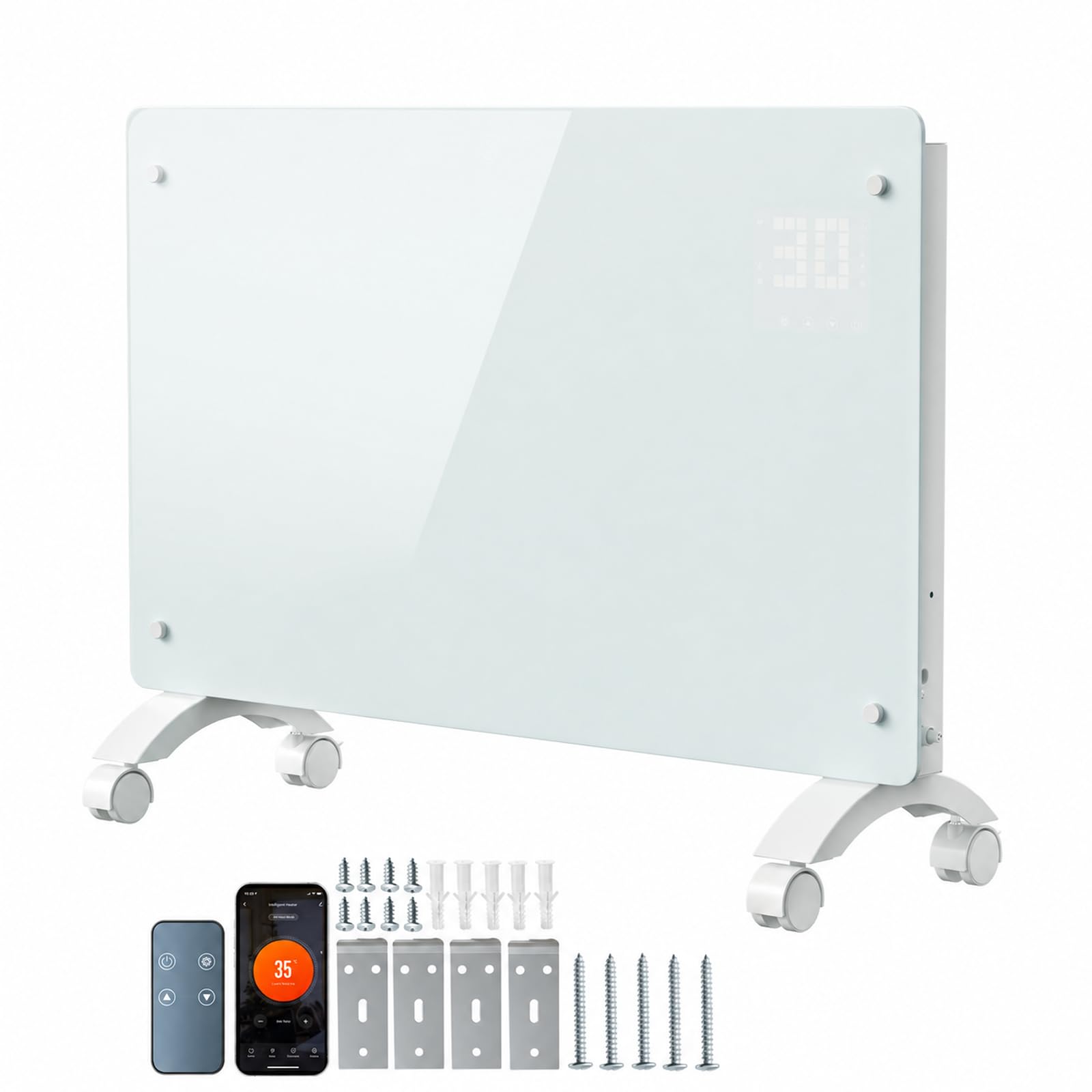Duisech - Calefactor convector (2500 W, Wi-Fi, termostato, frontal de
