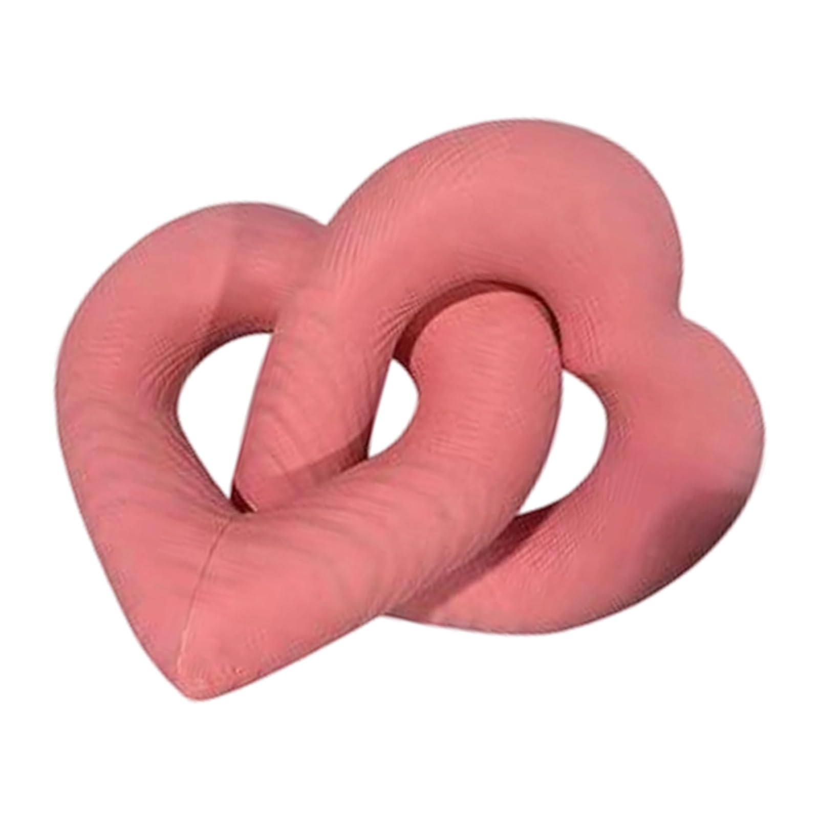 TFAOYS Engraving Interlocks Heart Sculpture Couple Gift Modern Farmhouses Decors Wood Heart Joined Together Interlinked Wood