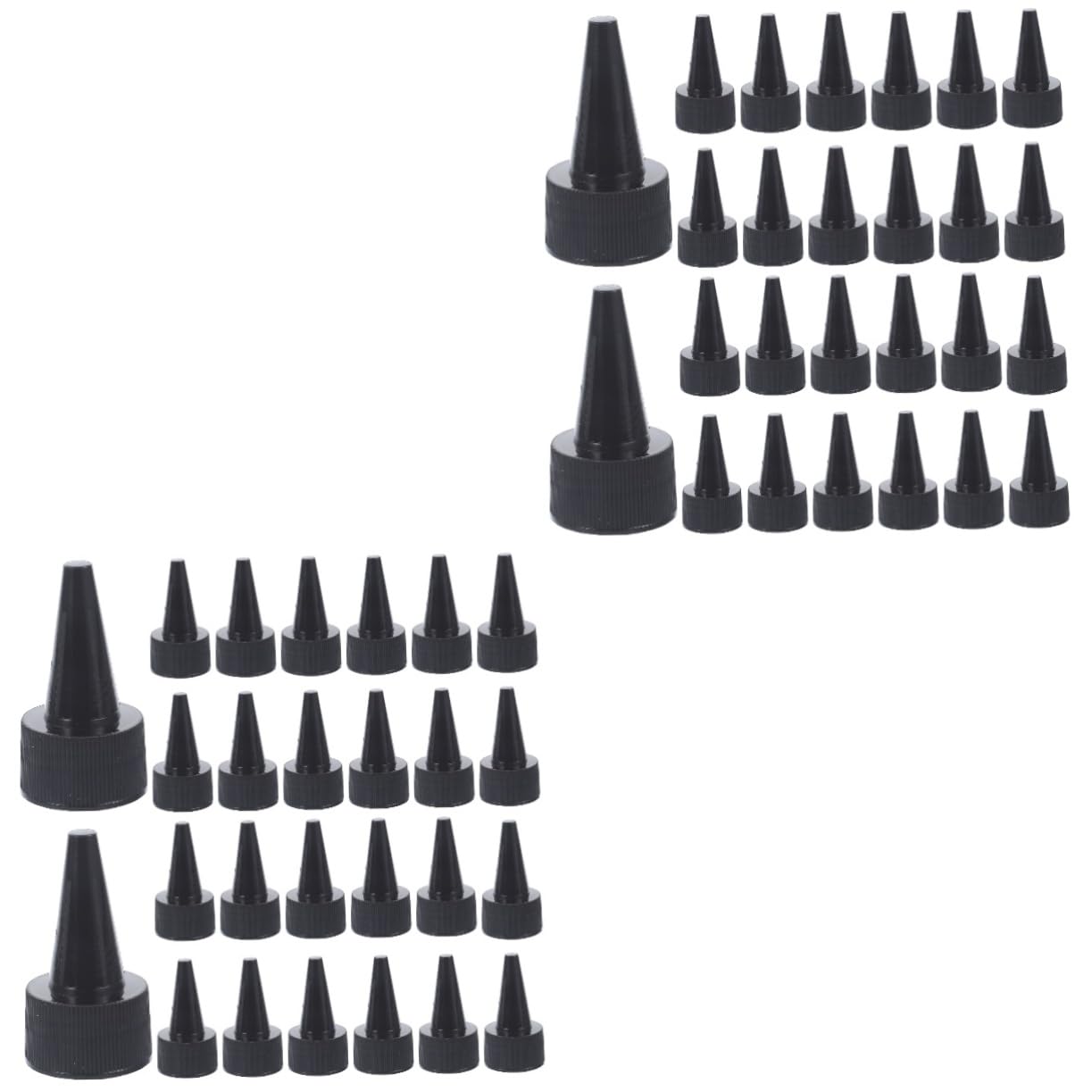 NULYLU 2sets Smooth Surface Bottle Caps for Cosmetics Leak Proof Design and Easy to Use 50pcs*2