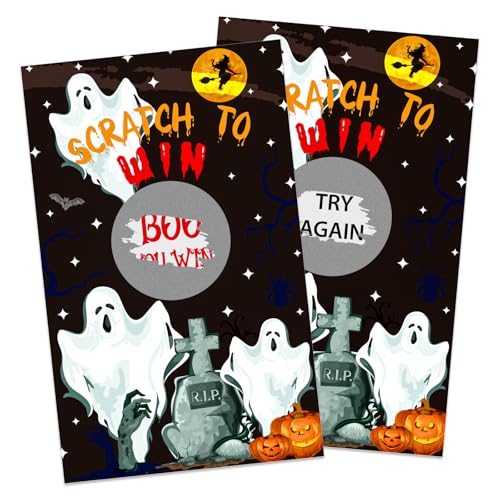 GMEMNOV Halloween Scratch Off Cards - 36PCS Spooky Ghost Party