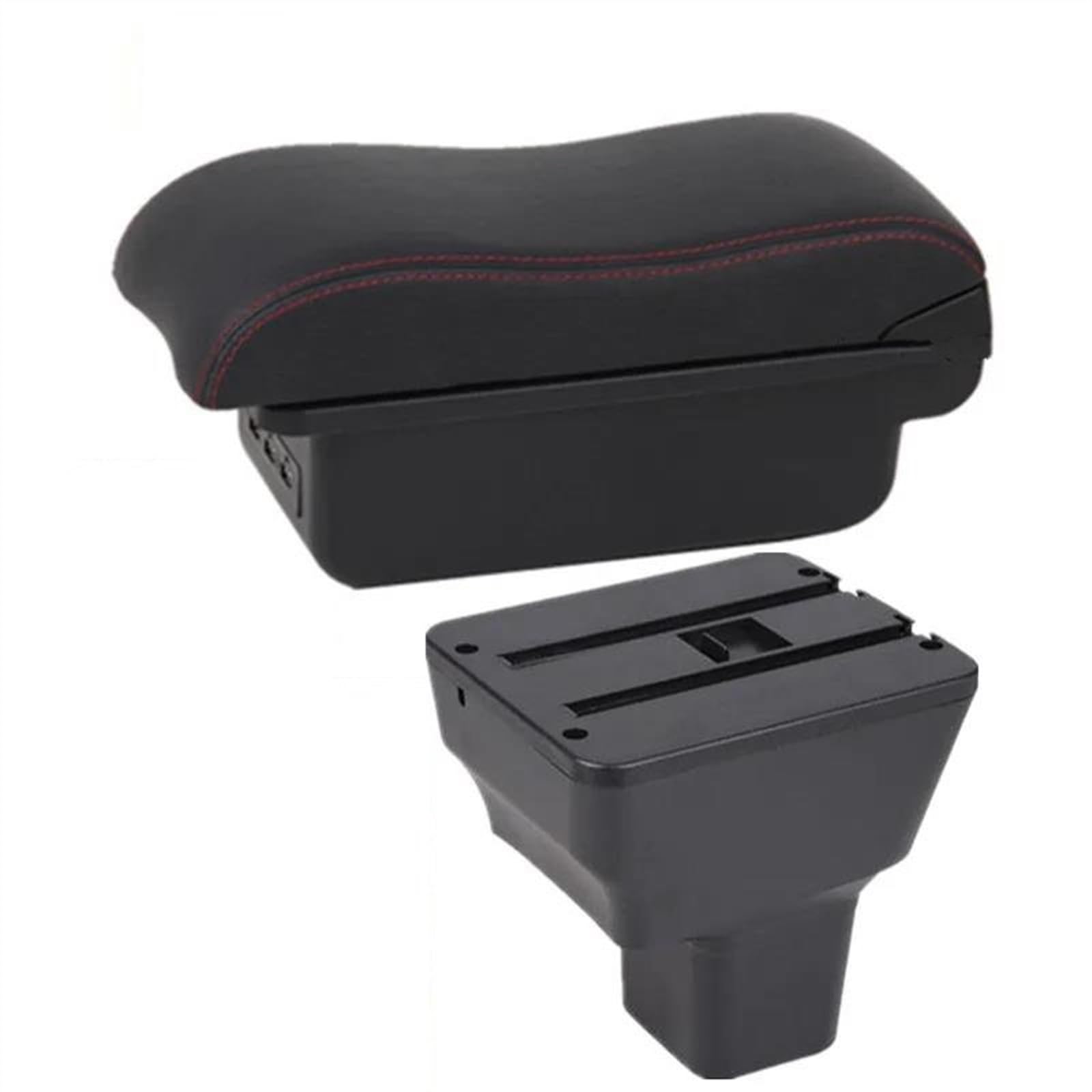 Noheeu B1 Red Line 3Usb 2016-2024 Central Console Storage Box Interior Dedicated Retrofit Parts Car Armrest Accessories For Kicks