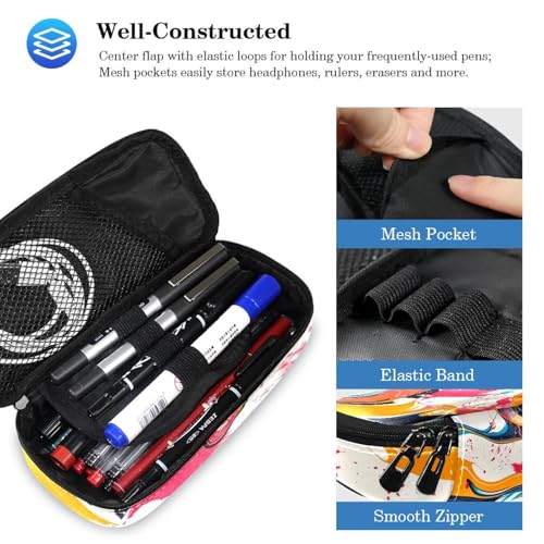 Sac à dos graffiti coloré robuste et sa trousse assortie pour écoliers