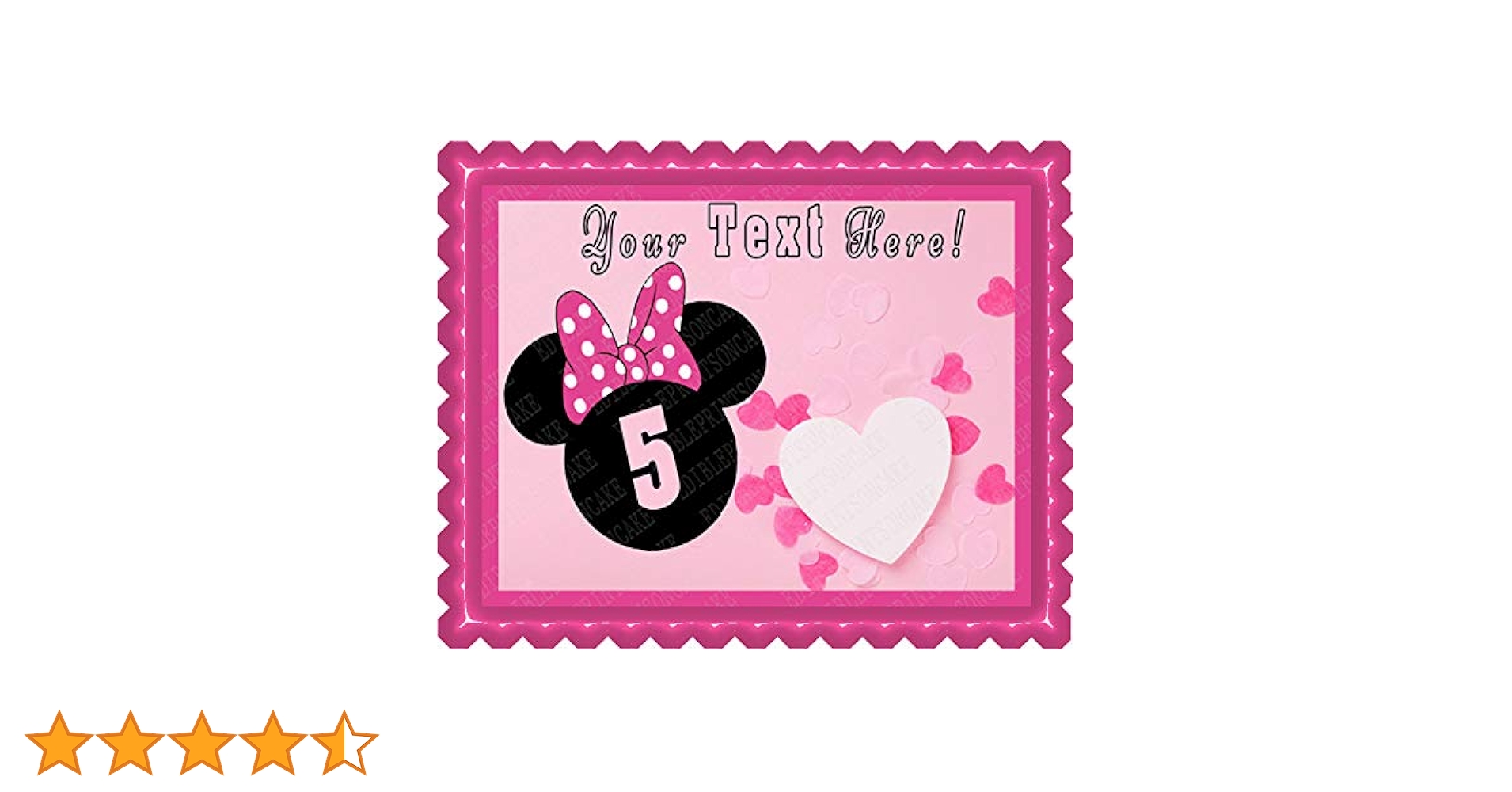 amazon-com-pink-minnie-mouse-inspired-edible-cake-topper-10-x-16-1-2-sheet-rectangular-grocery-gourmet-food for Free Printable Minnie Mouse Food Labels Amazon.com: Pink Minnie Mouse Inspired - Edible Cake Topper - 10