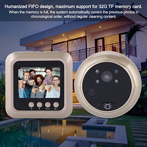 Leapiture Video Doorbell 2.4 Inch 1080P Smart Electric Doorbell TFT Digital Peephole Infrared Night View Functional Security Camera Viewer Home Security System - Image 2